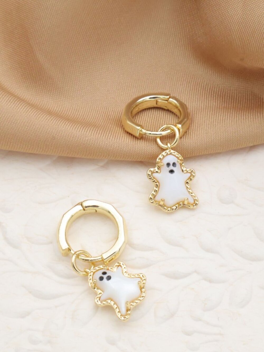 Kendra Scott Ghost Gold Convertible Huggie Earrings